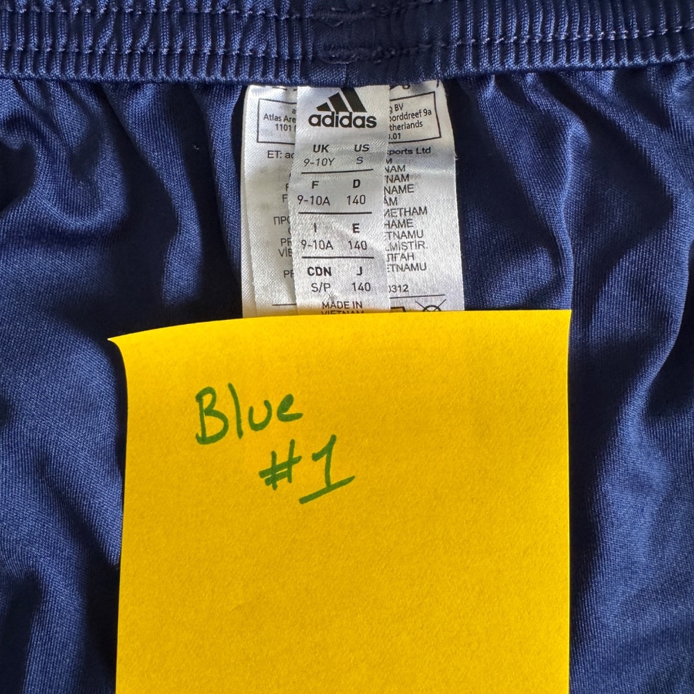 Navy Blue Boys Adidas ClimaLite Soccer Shorts Size Small - Picture 9 of 9
